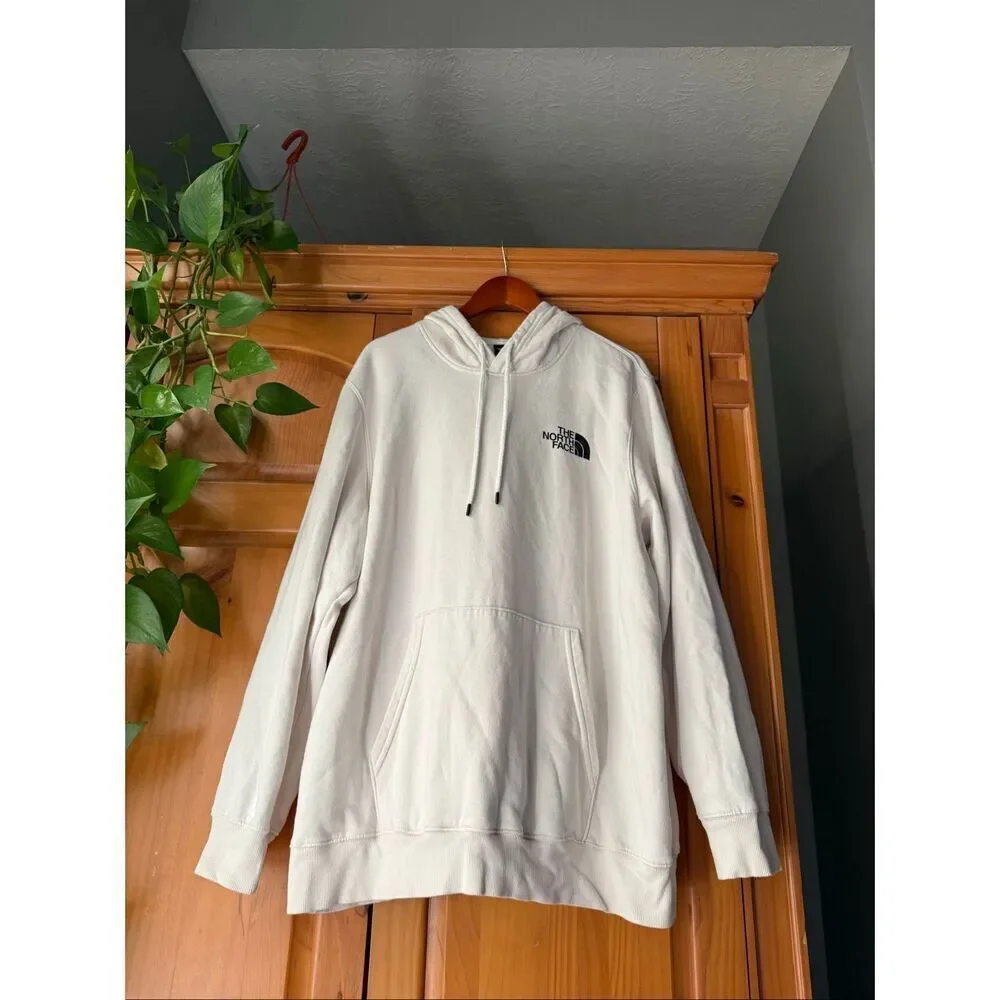 The North Face Men’s Back Graphic Hoodie XXL – Cream / Multicolor Logo